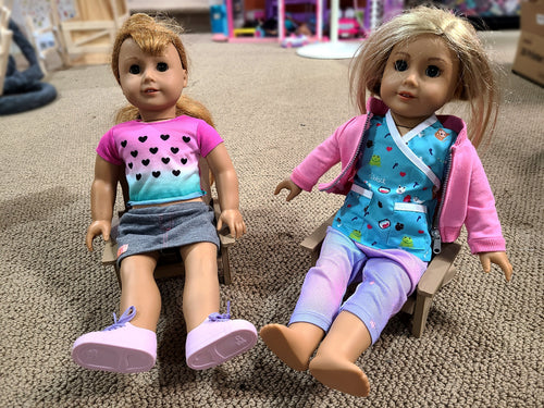 18 inch doll Adirondack Chair American Girl accessory with optional side table