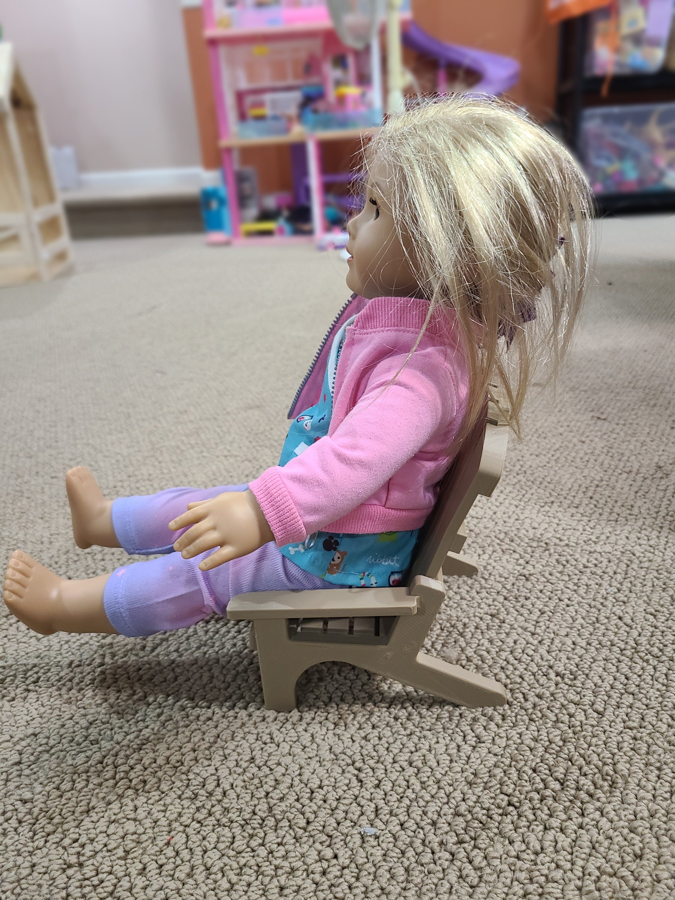 18 inch doll Adirondack Chair American Girl accessory with optional side table