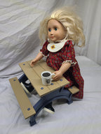18 inch Doll Picnic Table & Mug Set
