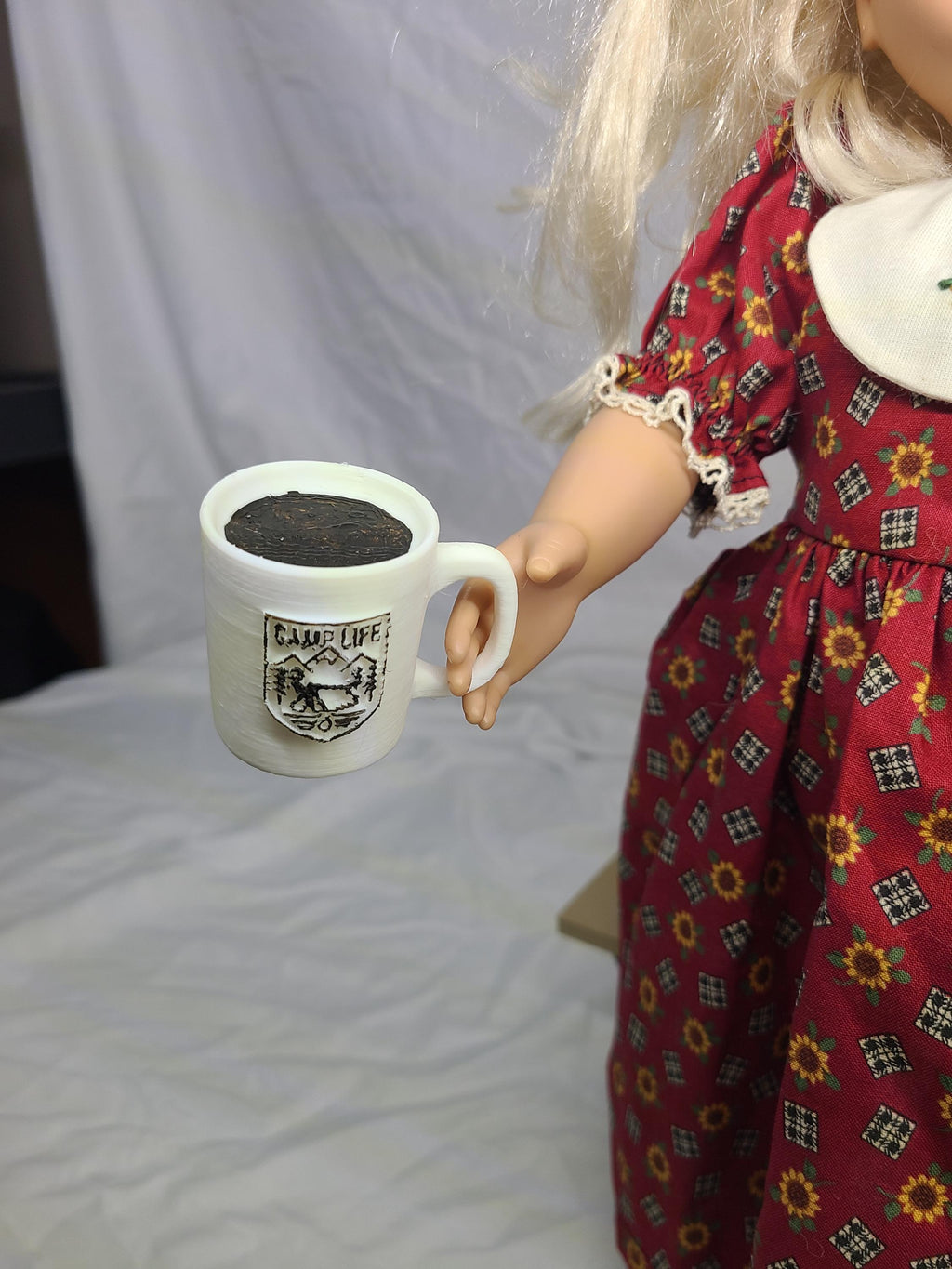 18 inch Doll Picnic Table & Mug Set