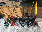 Ice Fishing Rod Holder: 6-Rod Sled/Wall Mount