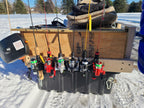 Ice Fishing Rod Holder: 6-Rod Sled/Wall Mount
