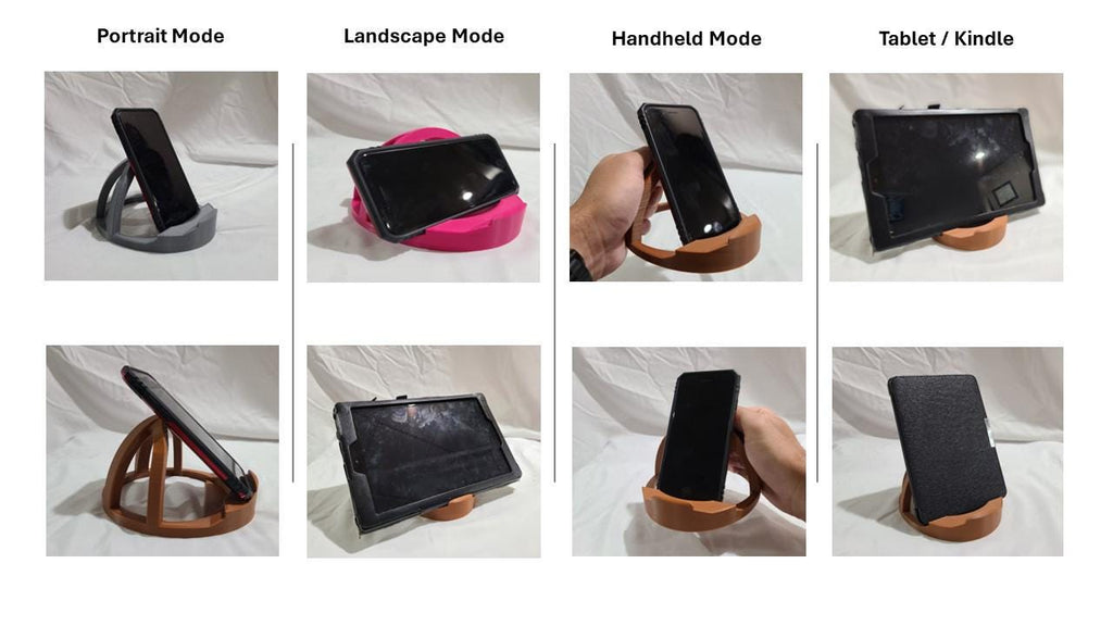 Multi-Angle Tablet & Phone Stand 2-Pack: Hands-Free Viewing