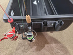 Ice Fishing Rod Holder: 4-Rod Sled/Wall Mount with Optional Tool Holder - White Version