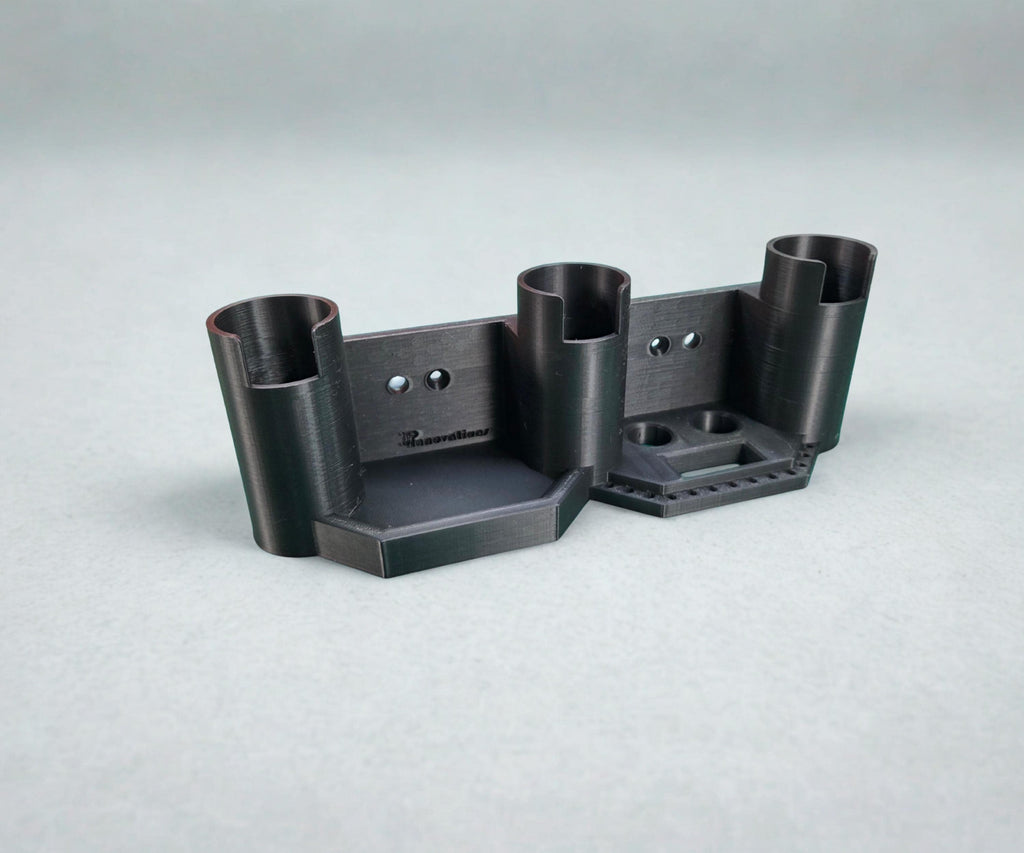 Ice Fishing 3 Rod Holder: Sled/Wall Mount with Optional Tool Holder