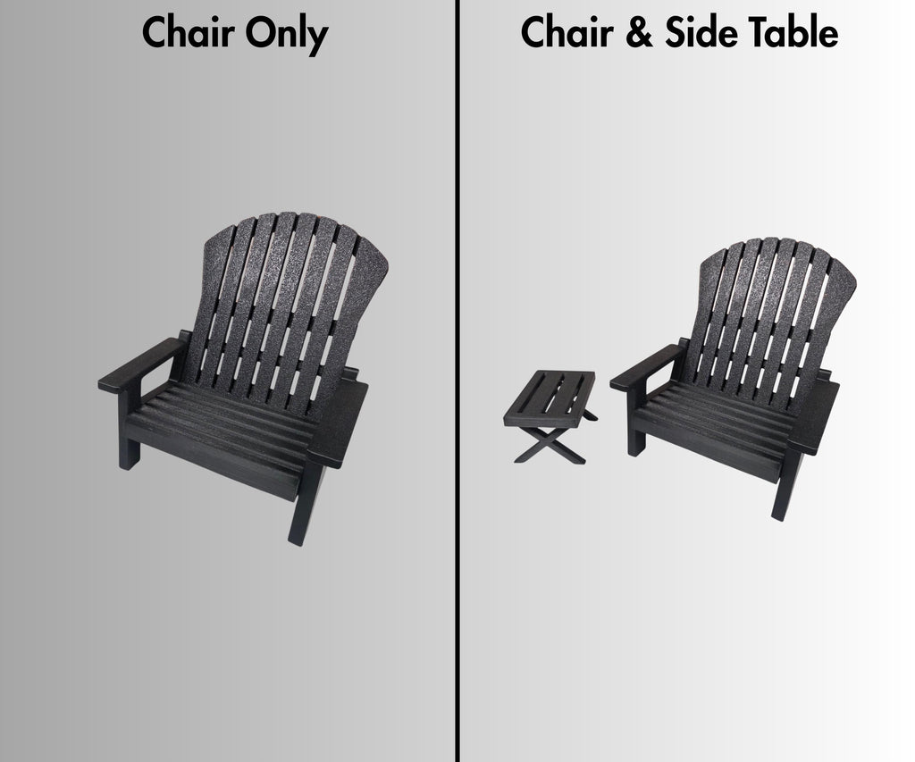 18 inch doll Adirondack Chair American Girl accessory with optional side table