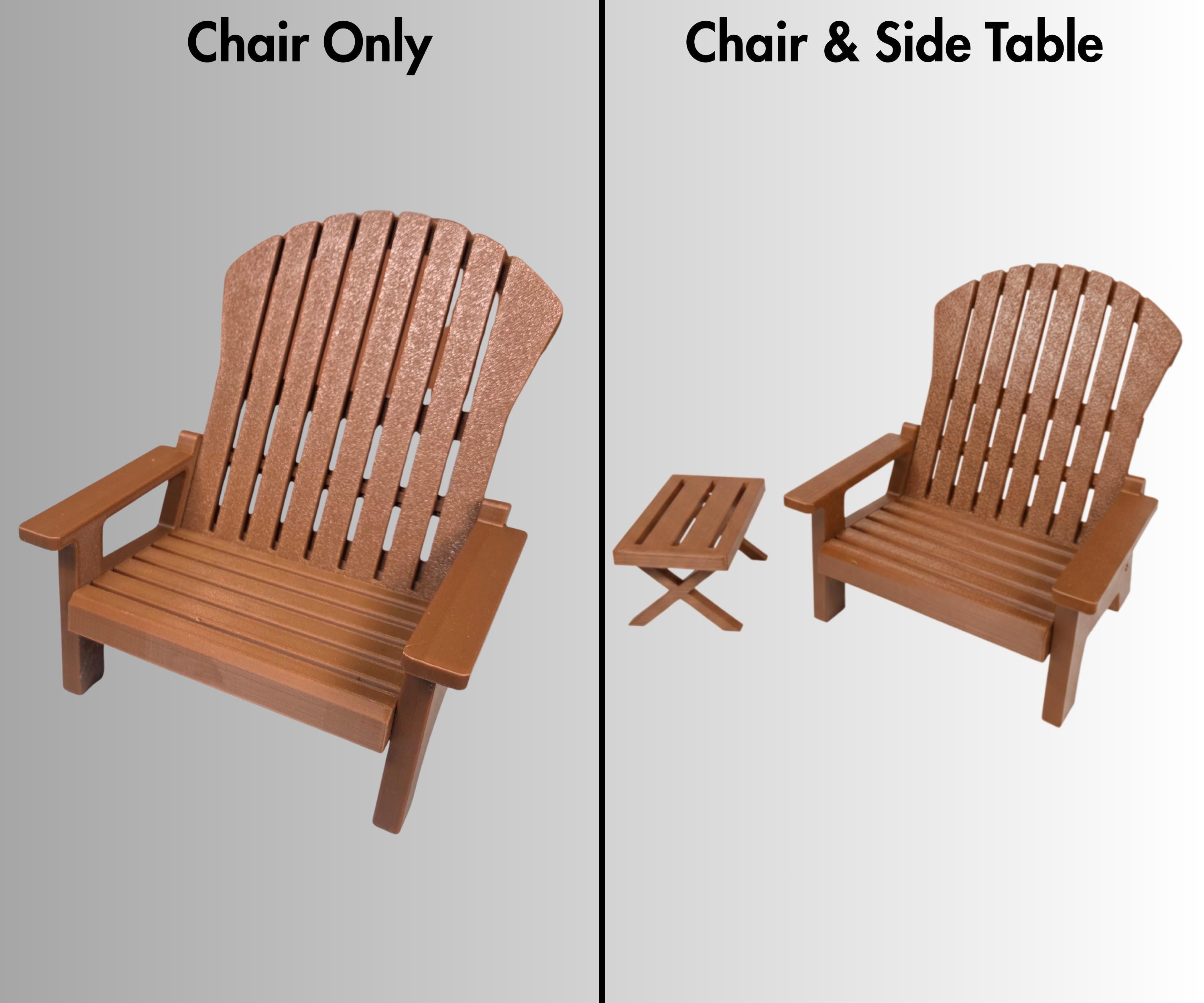 18 inch doll Adirondack Chair American Girl accessory with optional side table