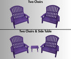 18 inch doll - Two Adirondack Chair Set American Girl accessory with optional side table
