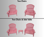 18 inch doll - Two Adirondack Chair Set American Girl accessory with optional side table