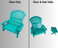 18 inch doll Adirondack Chair American Girl accessory with optional side table - Sea Green color