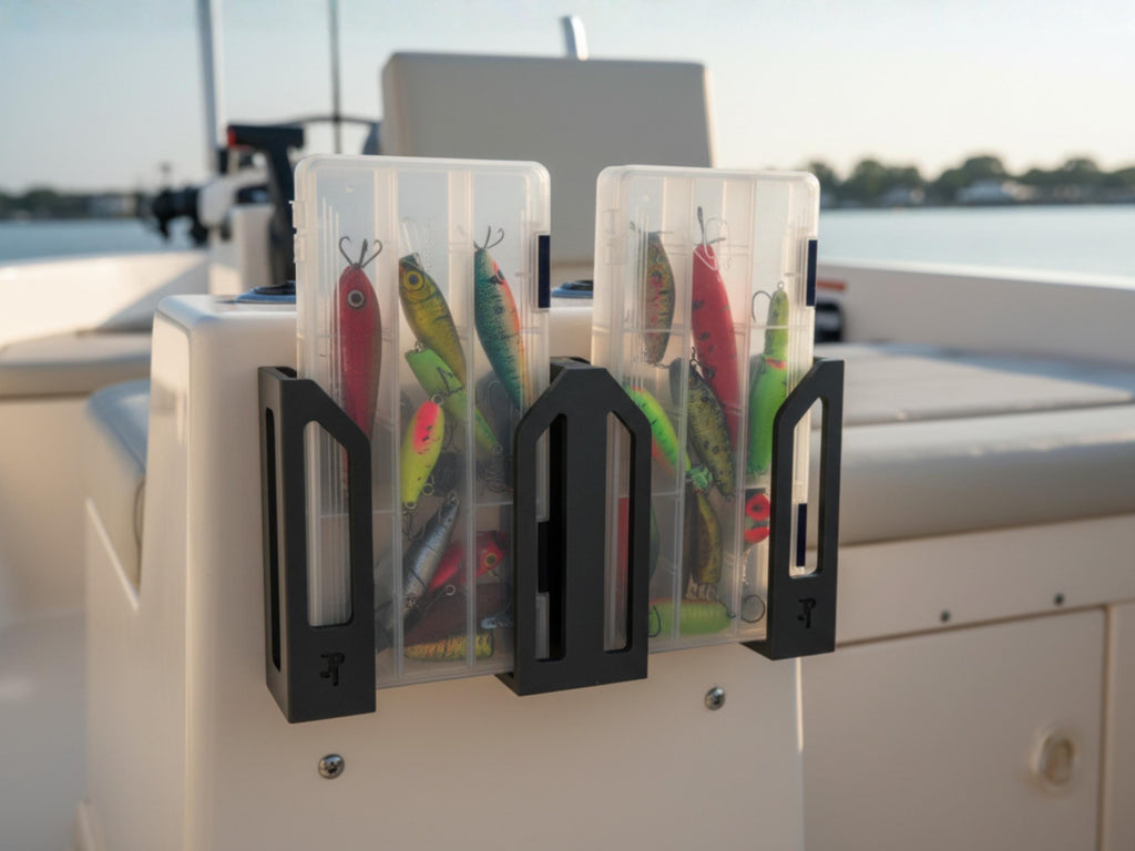 Plano 3500 Dual Tray Holder: Carbon Grey Fishing Gear Storage