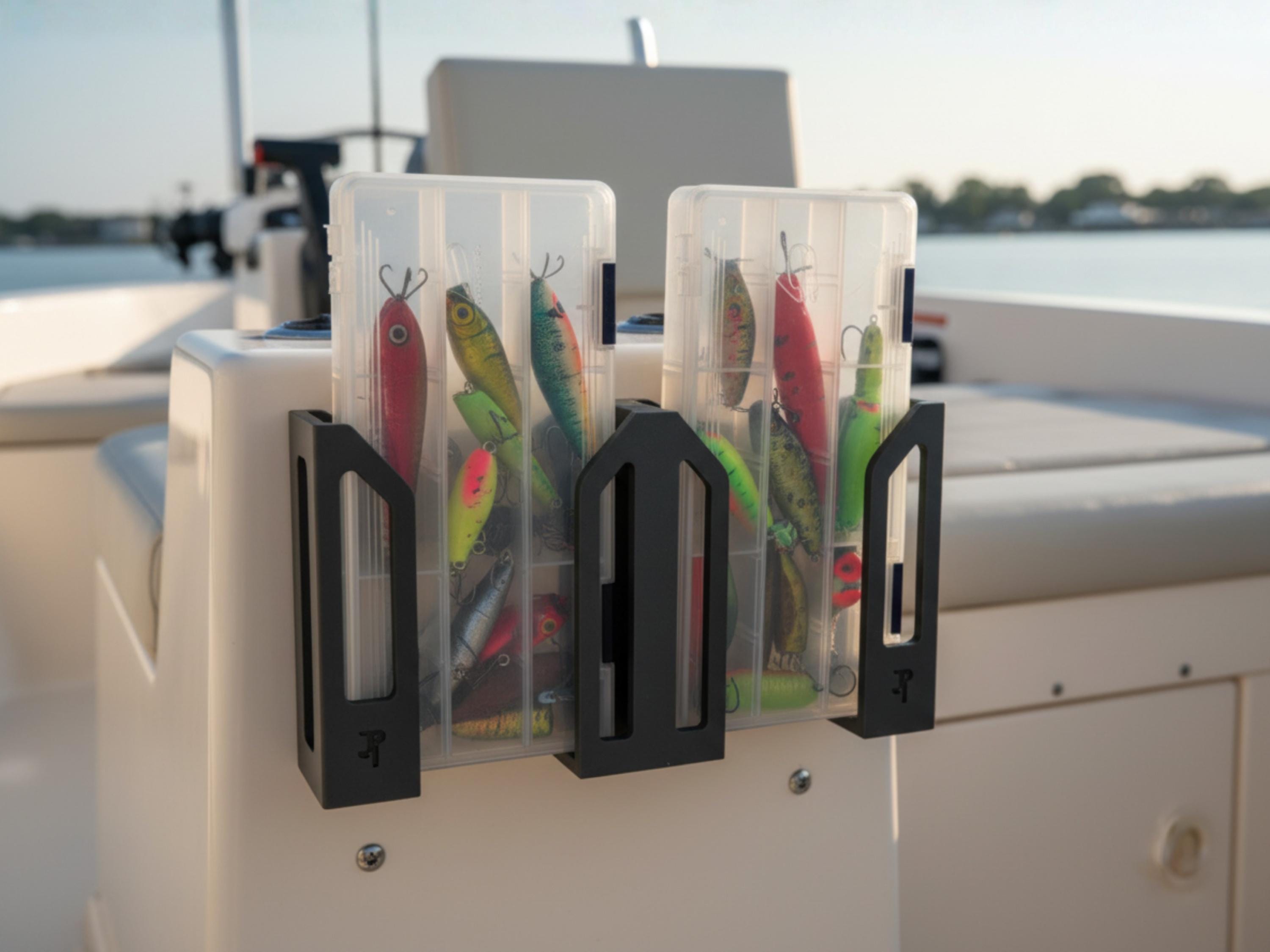 Plano 3500 Dual Tray Holder: Carbon Grey Fishing Gear Storage