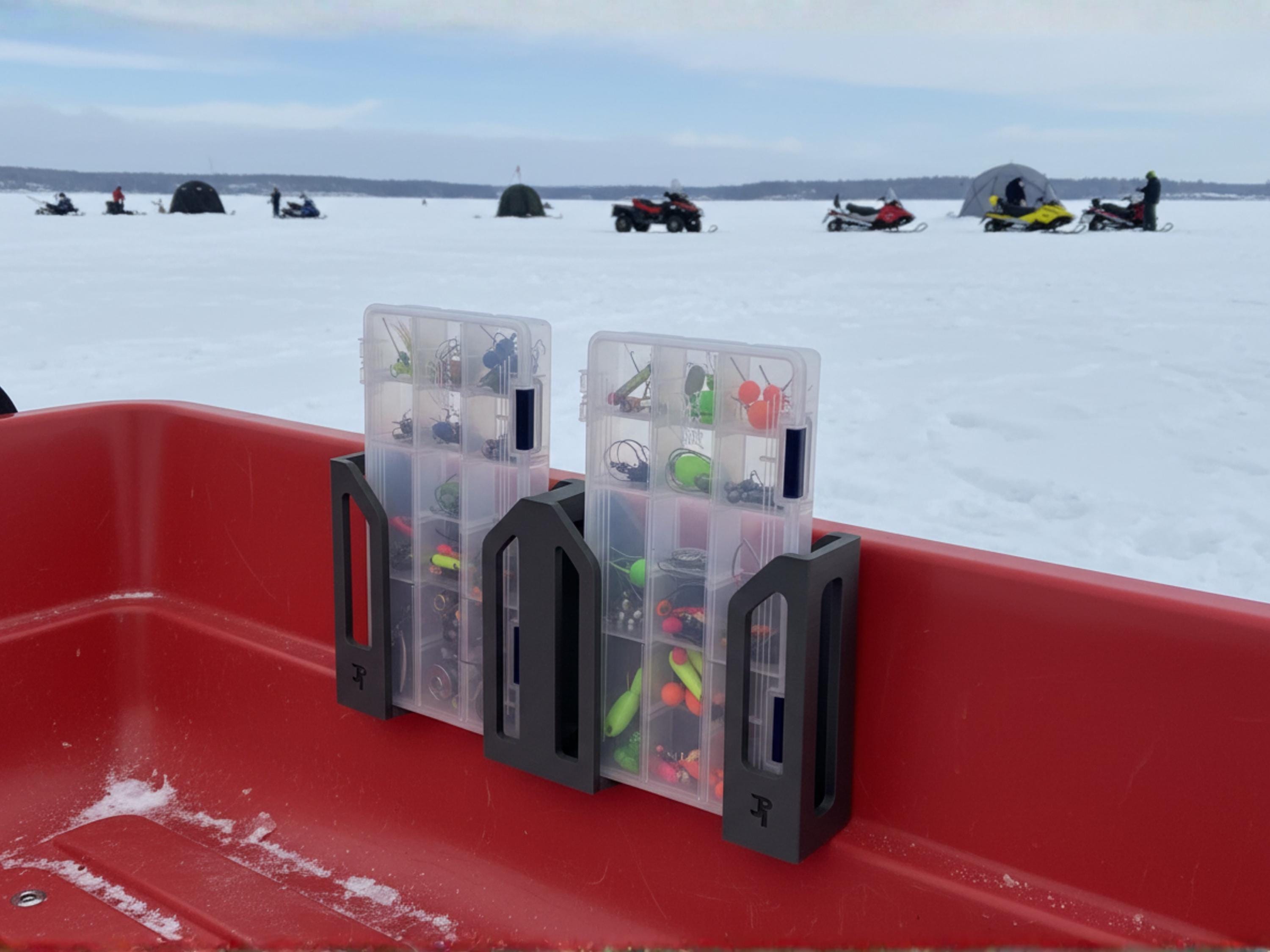 Plano 3500 Dual Tray Holder: Carbon Grey Fishing Gear Storage