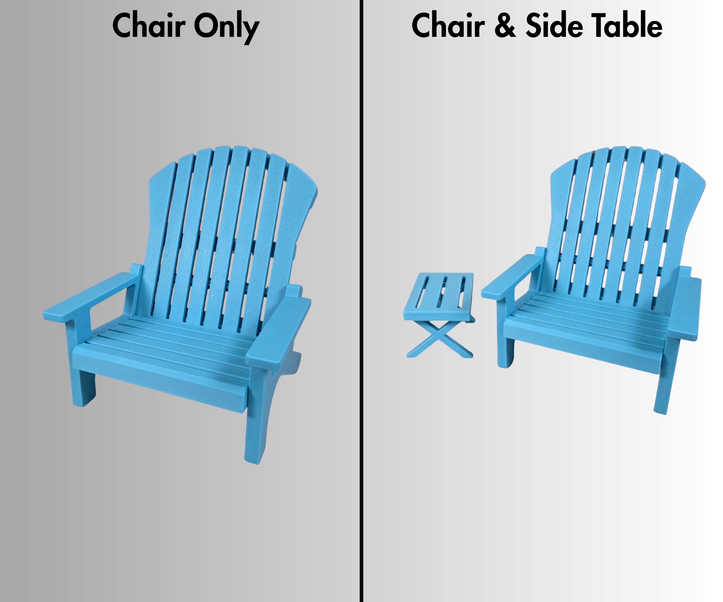 18 inch doll Adirondack Chair American Girl accessory with optional side table