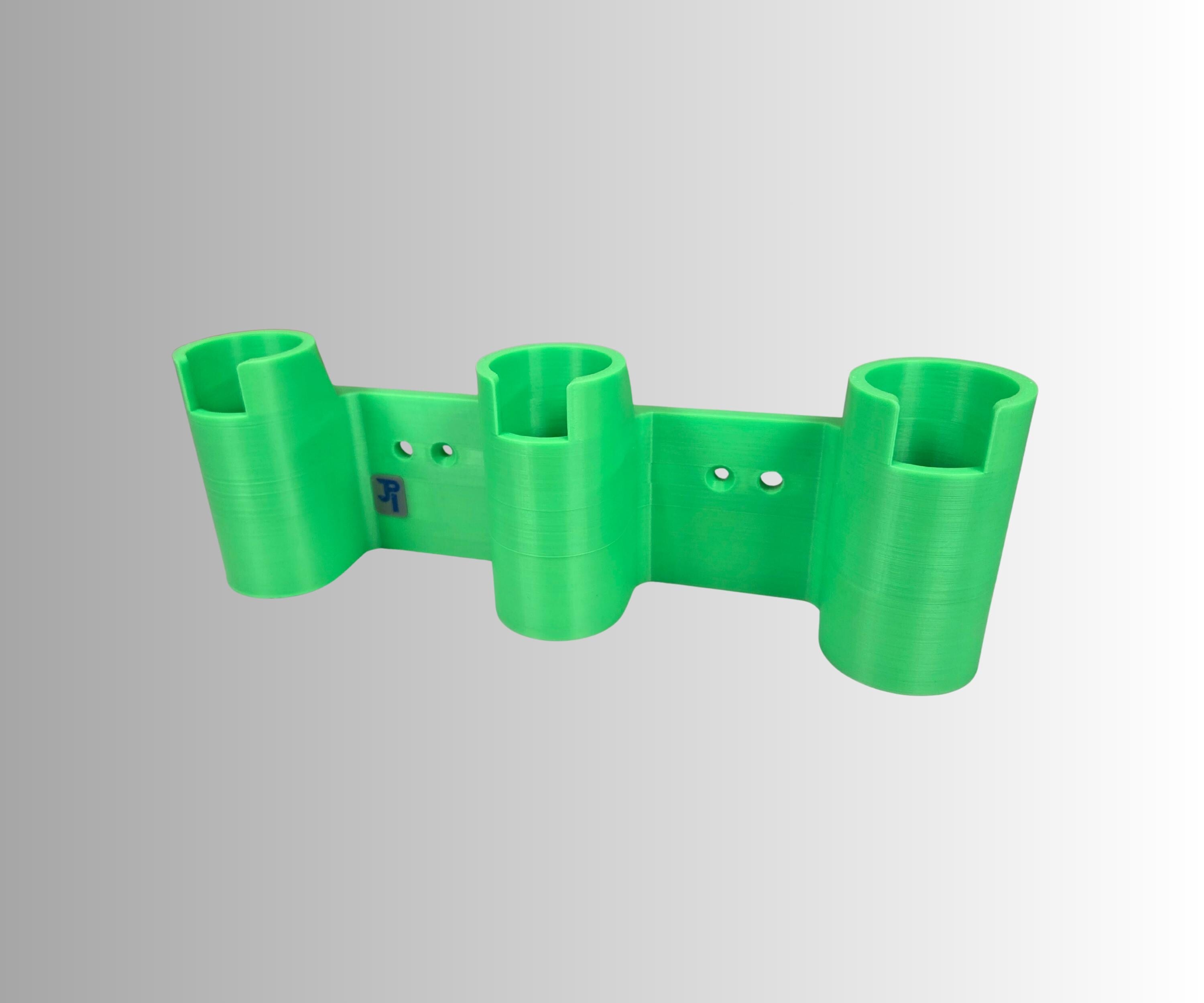 Ice Fishing 3 Rod Holder: Sled/Wall Mount with Optional Tool Holder