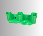 Ice Fishing 3 Rod Holder: Sled/Wall Mount with Optional Tool Holder