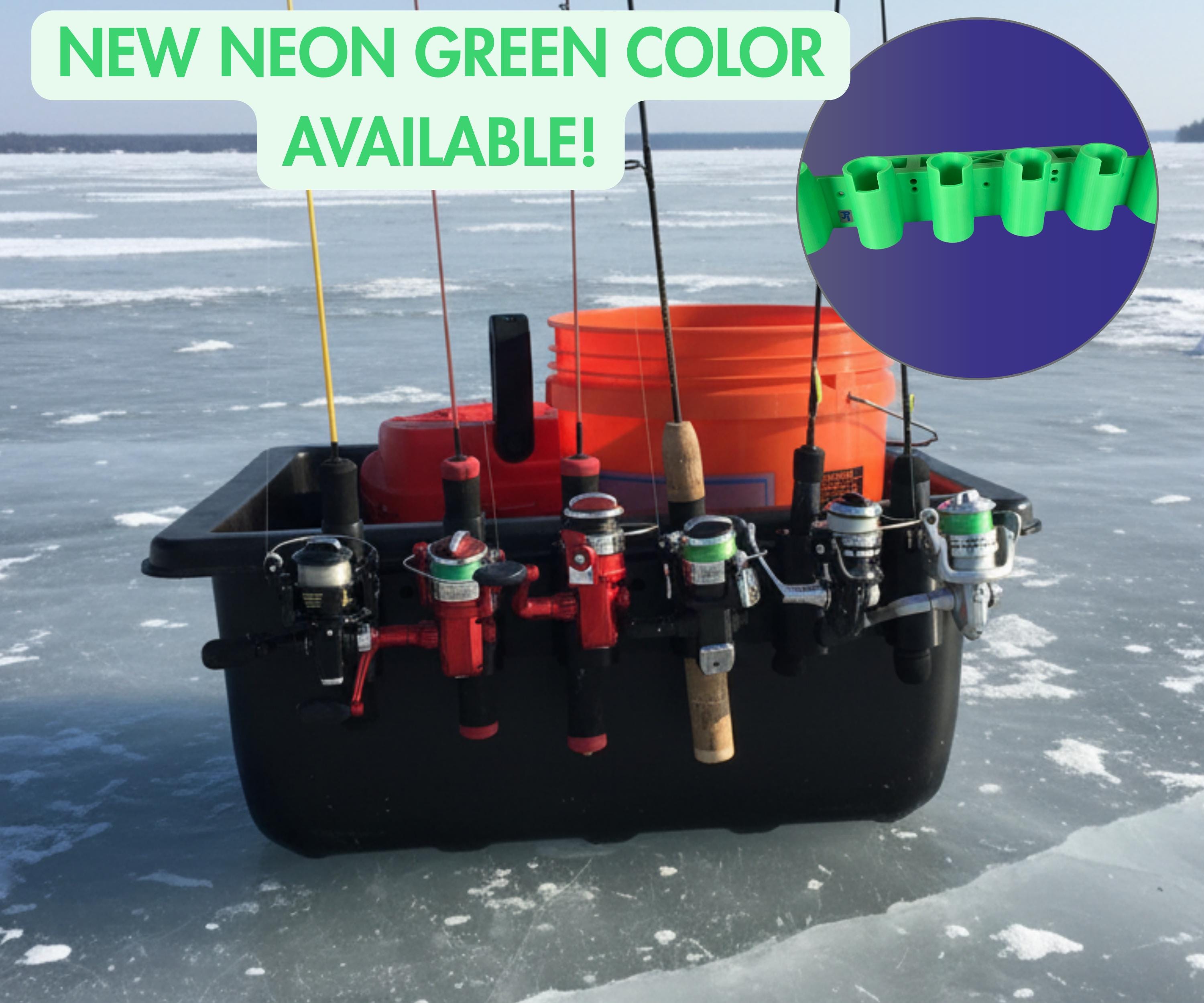 Ice Fishing Rod Holder: 6-Rod Sled/Wall Mount