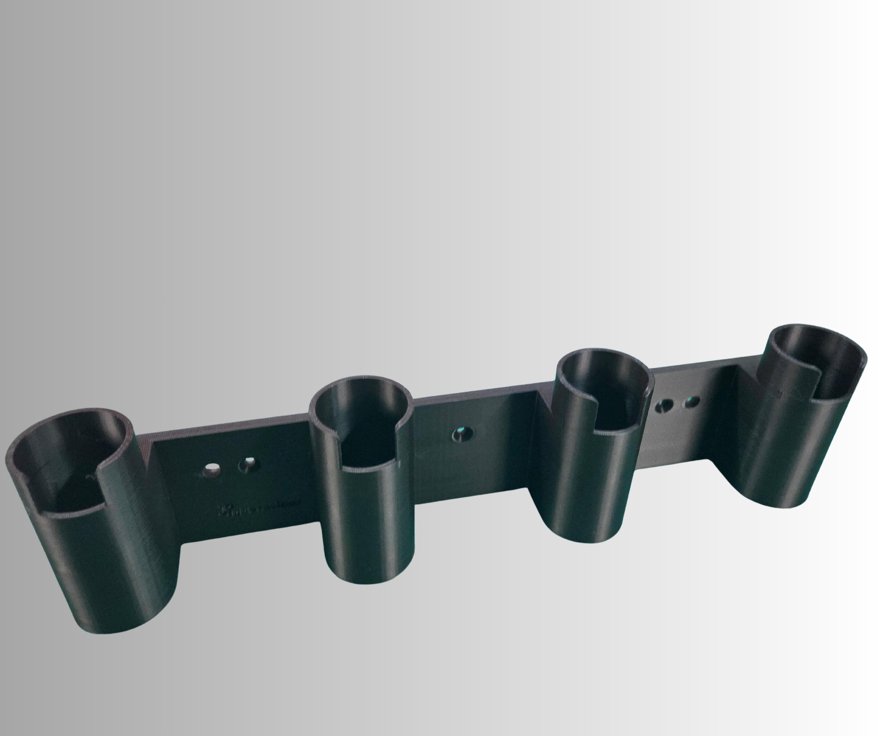 Ice Fishing Rod Holder: 4-Rod Sled/Wall Mount with Optional Tool Holder