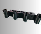 Ice Fishing Rod Holder: 4-Rod Sled/Wall Mount with Optional Tool Holder