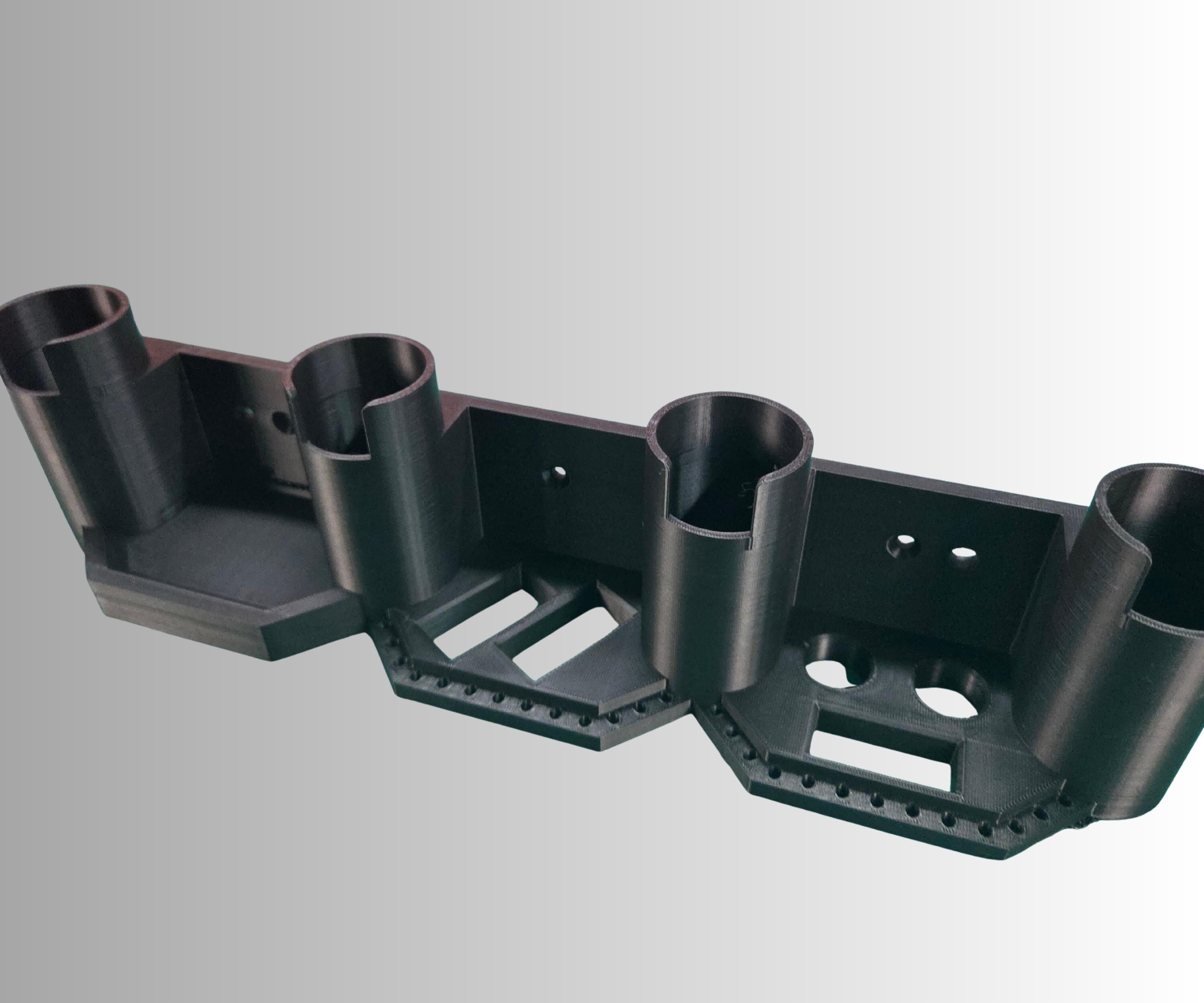 Ice Fishing Rod Holder: 4-Rod Sled/Wall Mount with Optional Tool Holder
