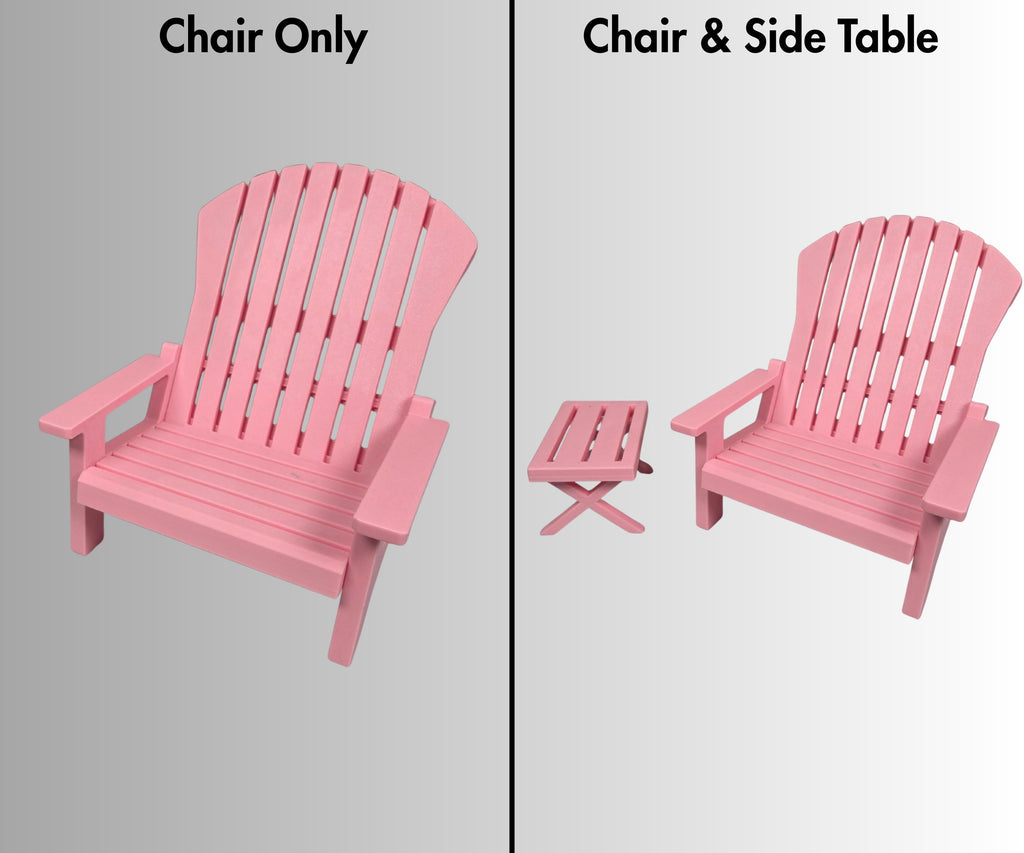 18 inch doll Adirondack Chair American Girl accessory with optional side table