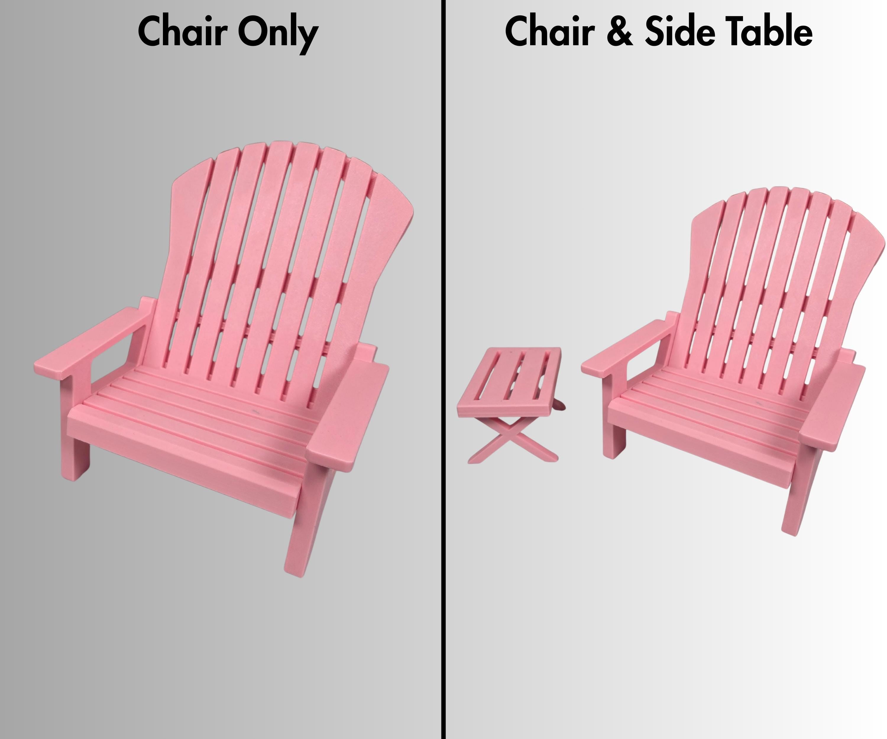 18 inch doll Adirondack Chair American Girl accessory with optional side table