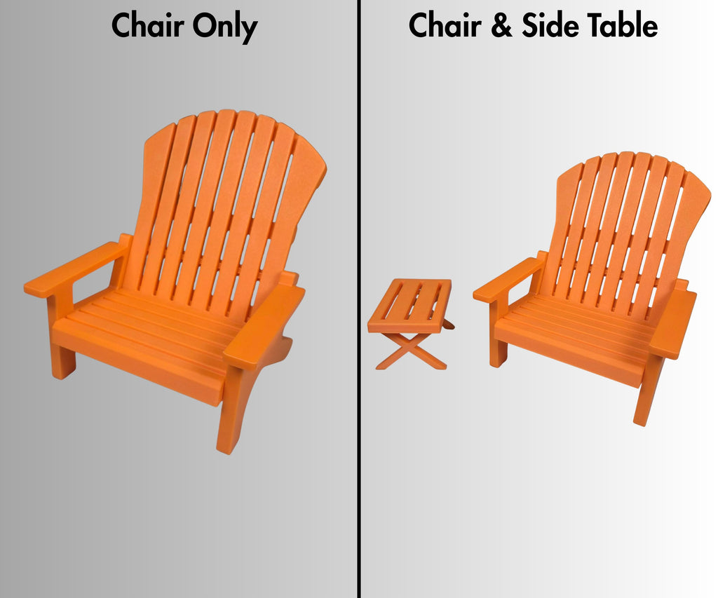 18 inch doll Adirondack Chair American Girl accessory with optional side table