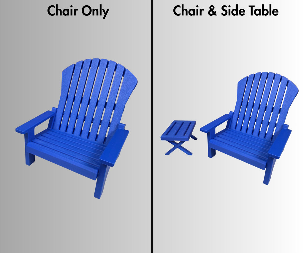 18 inch doll Adirondack Chair American Girl accessory with optional side table