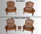 18 inch doll - Two Adirondack Chair Set American Girl accessory with optional side table