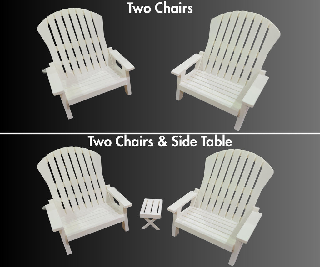 18 inch doll - Two Adirondack Chair Set American Girl accessory with optional side table