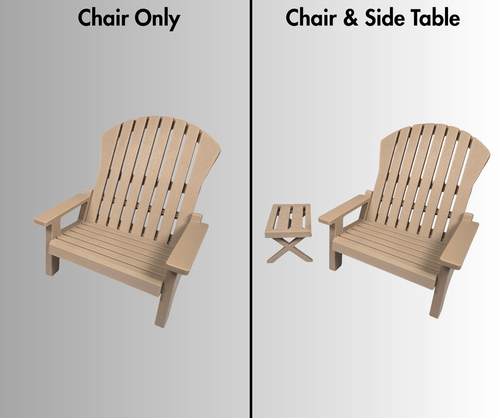 18 inch doll Adirondack Chair American Girl accessory with optional side table