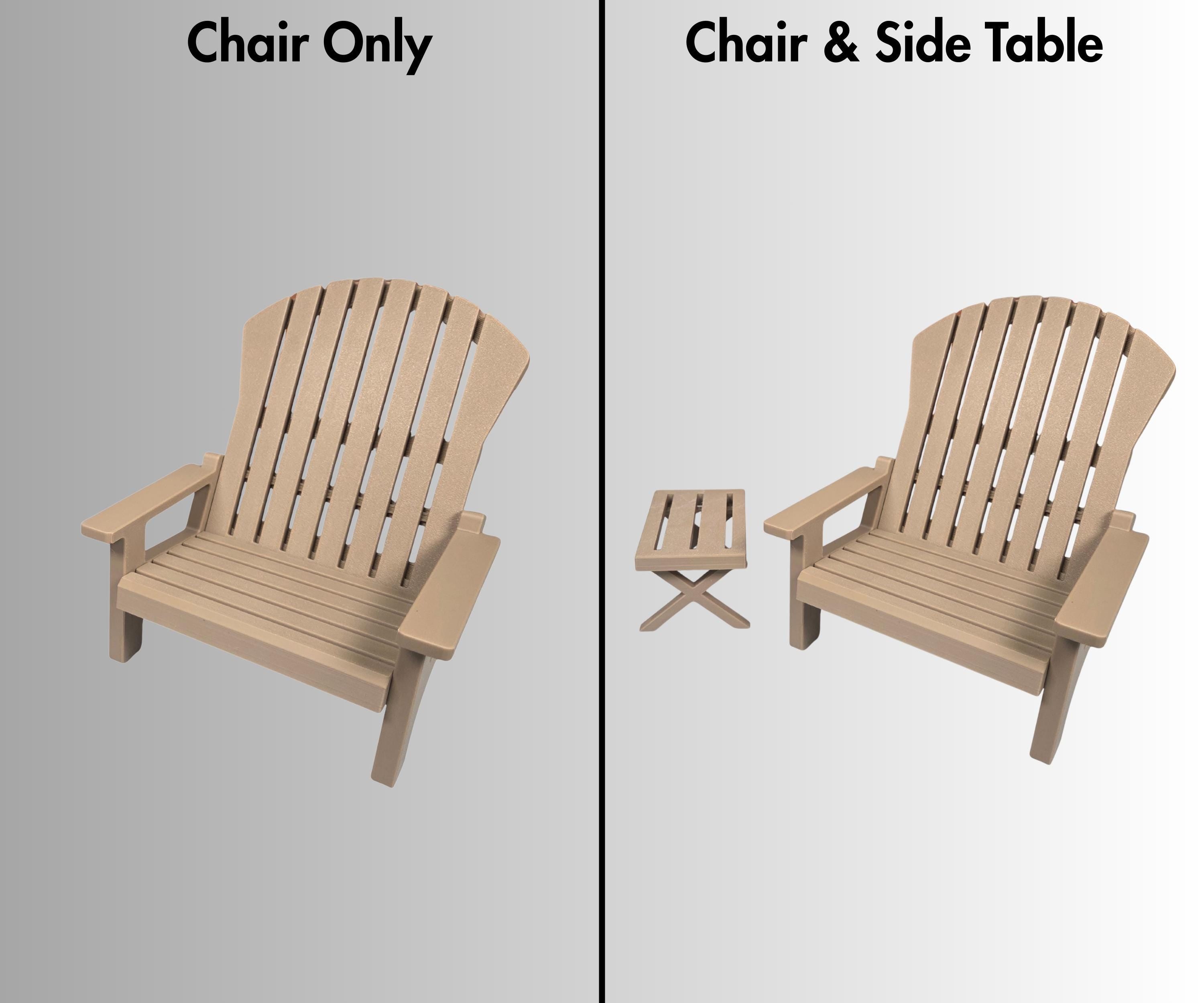 18 inch doll Adirondack Chair American Girl accessory with optional side table