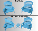 18 inch doll - Two Adirondack Chair Set American Girl accessory with optional side table