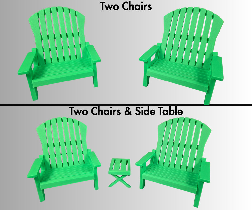 18 inch doll - Two Adirondack Chair Set American Girl accessory with optional side table