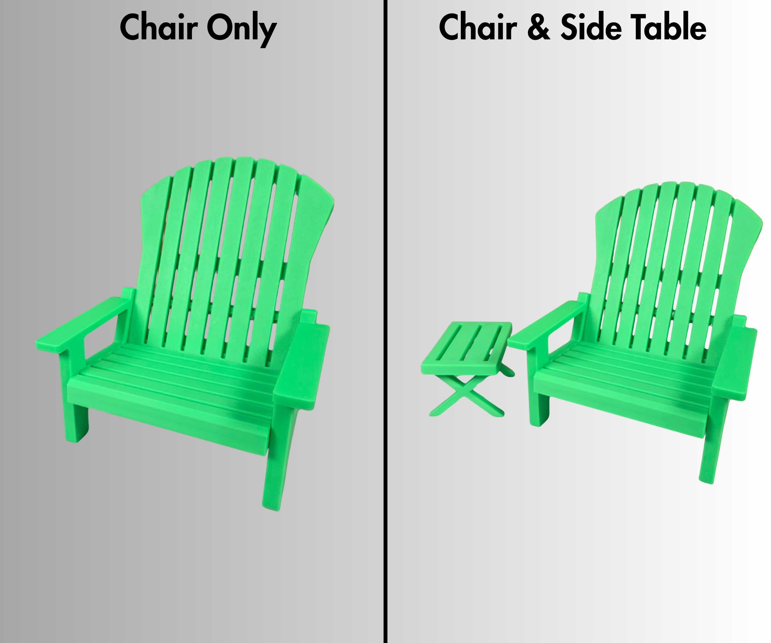 18 inch doll Adirondack Chair American Girl accessory with optional side table
