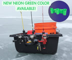 Ice Fishing 3 Rod Holder: Sled/Wall Mount with Optional Tool Holder